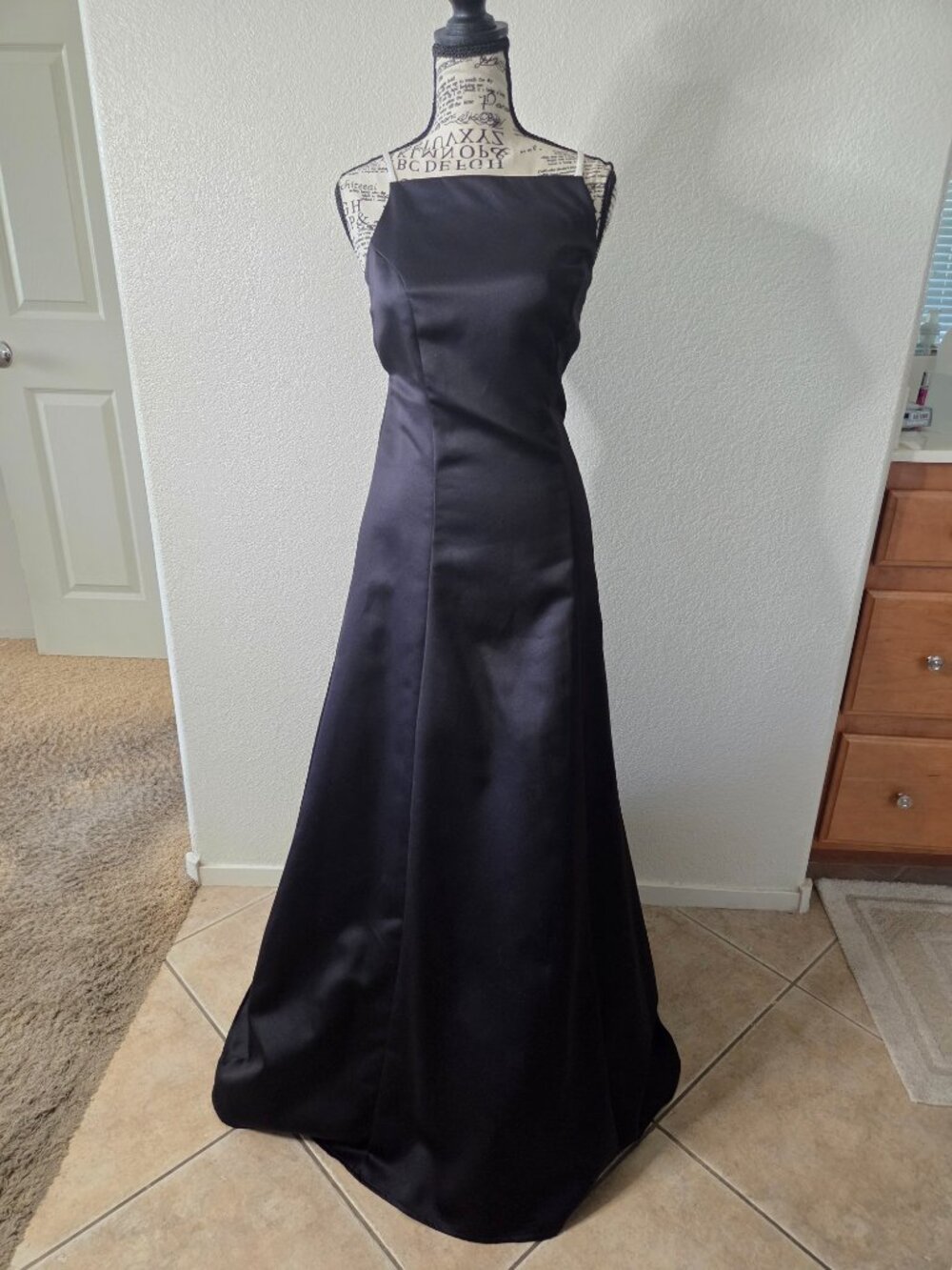 NWT Vintage, Floor-Length Black Gown from Byer Too!, Sz 3-4